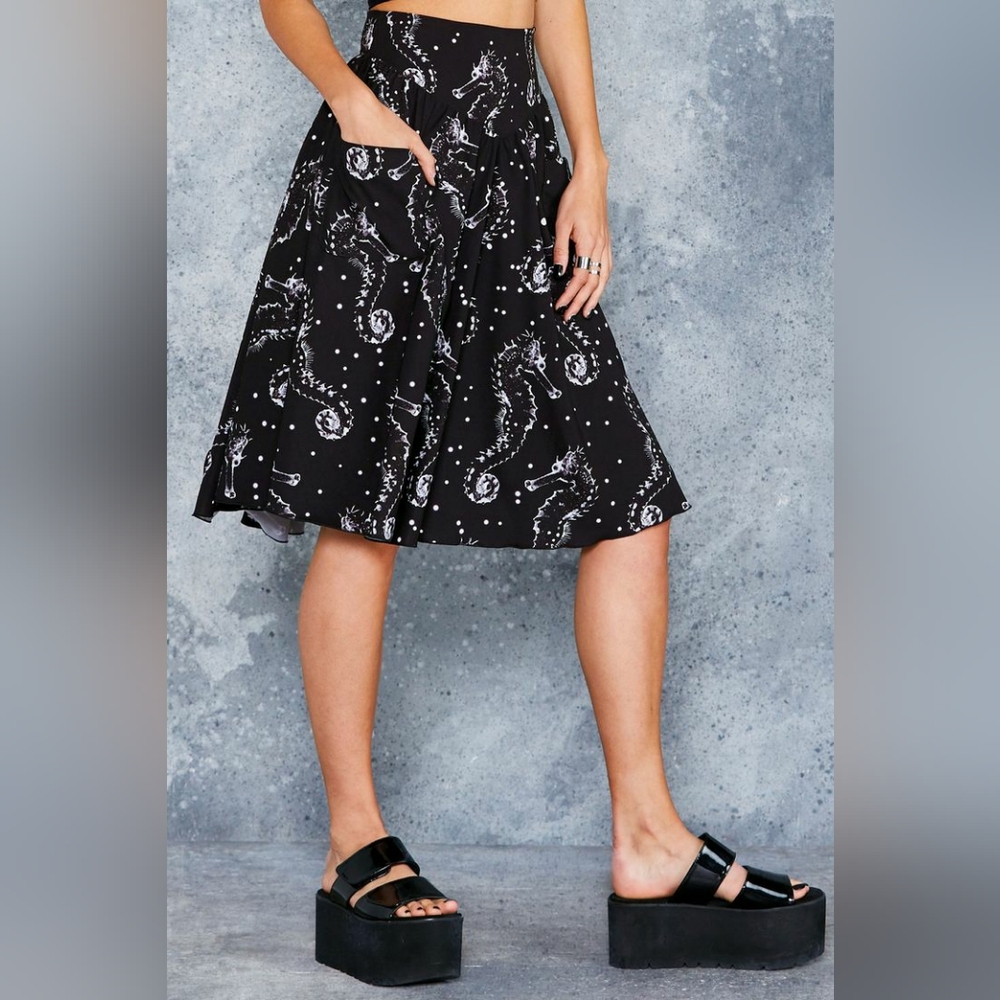 Blackmilk Ghost Seahorse Yoke Midi Skirt